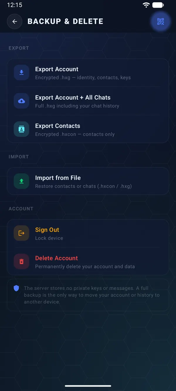 Encrypted backups
